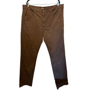 Men's Made in Italy Pal Zilery Brown Cotton Chino Pants Size 46